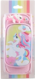 Ružový peračník s motívom jednorožca s príveskom