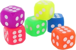 Svietiaca hracia kocka LED (mix farieb) – gumová 4 cm