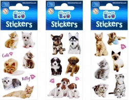 StickerBoo nálepky so šteniatkami a mačiatkami (3 varianty) - 1 kus