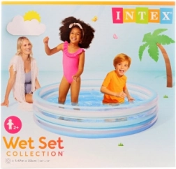 Nafukovací detský bazénik 147 × 33 cm, modrý, 3 komory