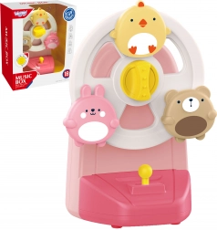 Hudobný kolotoč so zvieratkami – pozitívka s prísavkou WOOPIE