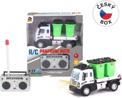 Smetiarske auto na diaľkové ovládanie s kontajnermi