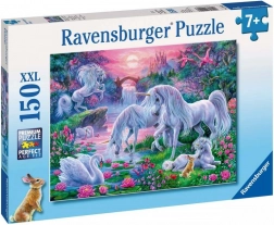 Ravensburger puzzle Jednorožce v žiare západu slnka 150 dielikov