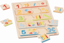 Drevené vkladacie puzzle Nauč sa počítať