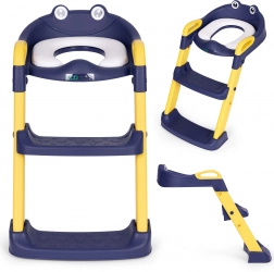 Detské WC sedátko s rebríkom modré ECOTOYS