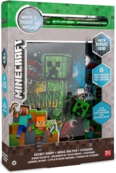 Minecraft tajný denník s kúzelným UV perom a nálepkami