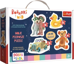 Baby puzzle Dobrú noc TREFLÍCI 4v1 (3–6 dielikov)
