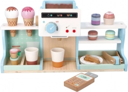 Drevená zmrzlináreň a kaviareň pre deti