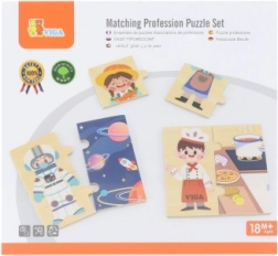 Viga drevené pexeso povolania – 24 dielikov, 8 profesií