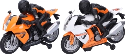 Závodná motorka s jazdcom 28 cm so svetlom a zvukom