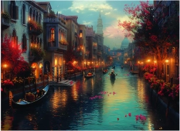 Puzzle Úsvit v Benátkach 1000 dielikov