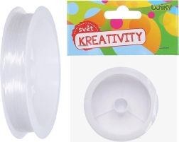 Priehľadné silónové lanko na korálky 0,6 mm, 14 m