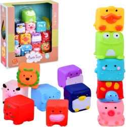 Gumené zvieratká hračky do kúpeľa, 12 kusov