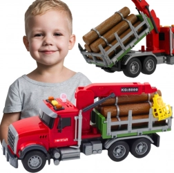 Woopie nákladné auto na klády s otočným žeriavom, svetlá a zvuky 1:14