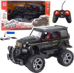 RC terénne auto so svetlami, mierka 1:12, čierne