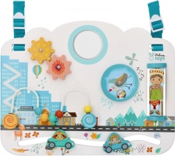 Drevená zmyslová aktívna tabuľa Deti sveta