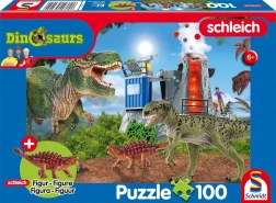 Puzzle SCHMIDT Schleich dinosaury z praveku 100 dielikov s figúrkou