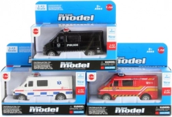 Kovové záchranné autíčko na zotrvačník