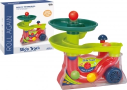 Interaktívna fontána s guľôčkami so zvukmi, farebná zjazdová dráha