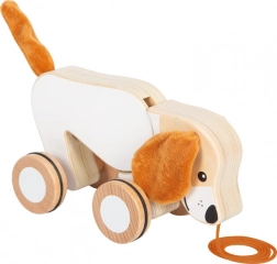 Drevená ťahacia hračka Psík so šuštivými uškami
