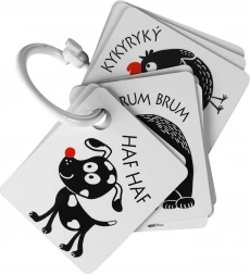 Kontrastné kartičky s farebným prvkom pre bábätká