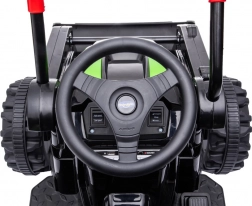 Detský akumulátorový traktor PUSHDOZER s pohyblivou lopatou a FM rádiom