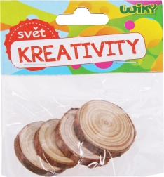 Drevené kolieska 3–4 cm, sada 4 ks