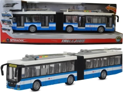 Kĺbový trolejbus 1:16 modro‑biely