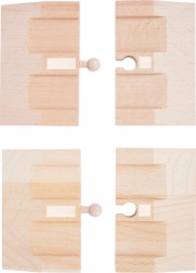 Small foot drevené rampy pre autodráhu, 4 ks