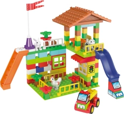 L-W Toys junior kocky farma – stavebnica pre najmenších, 120 ks