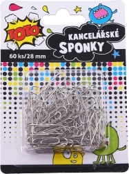 Kancelárske sponky farebné 28 mm