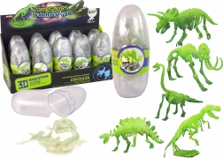 Svietiaca 3D kostra mamuta v plastovom vajci