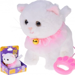 Interaktívne plyšové mačiatko na vodítku, chodí, mňauká a kýve chvostíkom