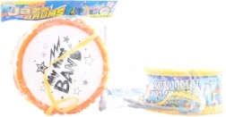 Detský plastový bubienok s paličkami 21 cm