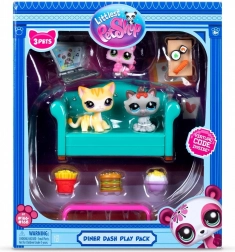 littlest pet shop set svačinka s mačičkami – herný balíček