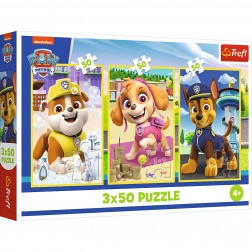 Puzzle 3x50 Naše Psíky Trefl