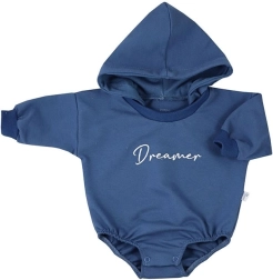 Dojčenské teplákové body s kapucňou KOALA Dreamer – modré