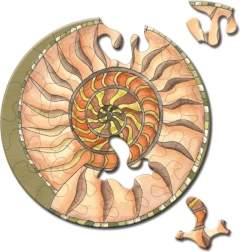 Okrúhle mini puzzle CURIOSI Picoli – slimák, 33 dielikov