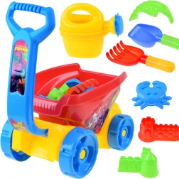 Detská pieskovisková sada s vozíkom a doplnkami Spiderman