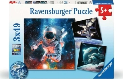 Ravensburger puzzle skúmanie vesmíru 3x49 dielikov