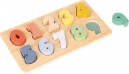 Drevené vkladacie puzzle - Čísla 0 až 9