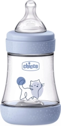 Chicco antikoliková dojčenská fľaša Perfect5 150 ml, chlapec, pomalý prietok 0m+