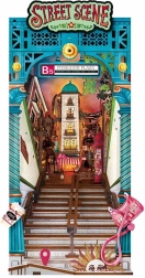 Rolife DIY 3D zarážka na knihy Ulička s LED osvetlením