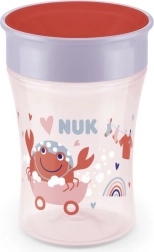 NUK hrnček Magic Cup s viečkom 230 ml červená