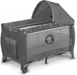 Cestovná postieľka pre deti Lionelo Sven Plus šedá