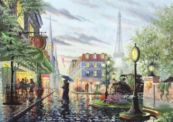 Puzzle Letný dážď v Paríži 2000 dielikov