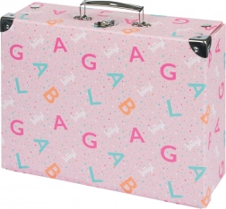 Skladací školský kufrík BAAGL Logo ružový s kovaním