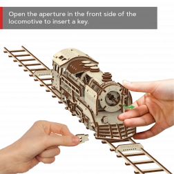 Drevené 3D puzzle WOODEN CITY Express s koľajami