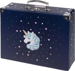 BAAGL skladací školský kufrík Unicorn Gold