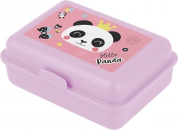 Ružový box na desiatu s motívom Hello Panda